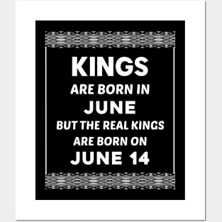 Birthday King White June 14 14th Posters and Art